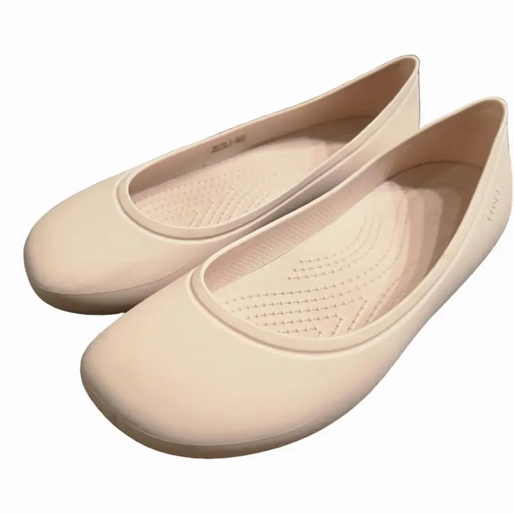 Crocs Black Brooklyn Flats size  6 - Picture 2 of 4